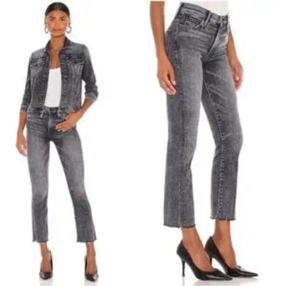 Mother Denim High Waisted Rascal Ankle Snippet Jean Womens 26 Train Stops - Picture 3 of 8